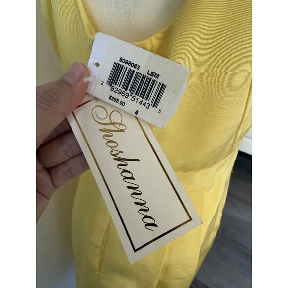 Shoshanna Party Dress Yellow with Pleats and Hidden Pockets Size 6 NWT $295 - Picture 4 of 8